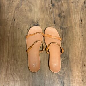 BP Tan Minimalist Sandals Slip-On